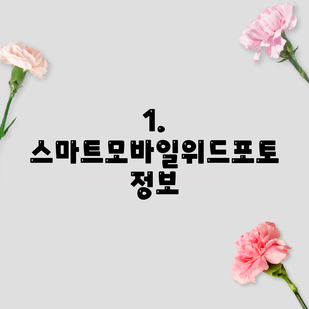 1. 스마트모바일위드포토 정보