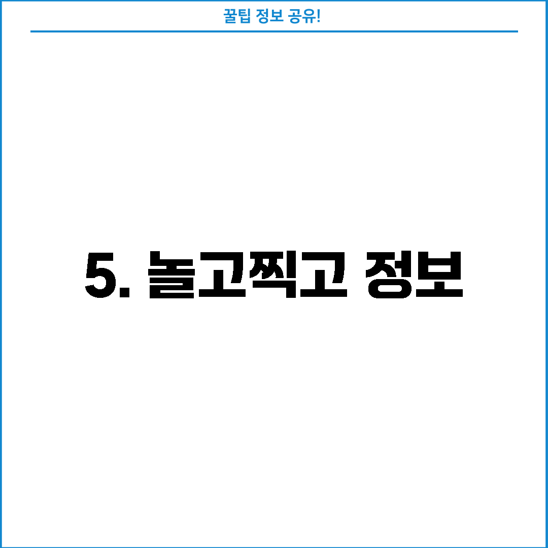 5. 놀고찍고 정보