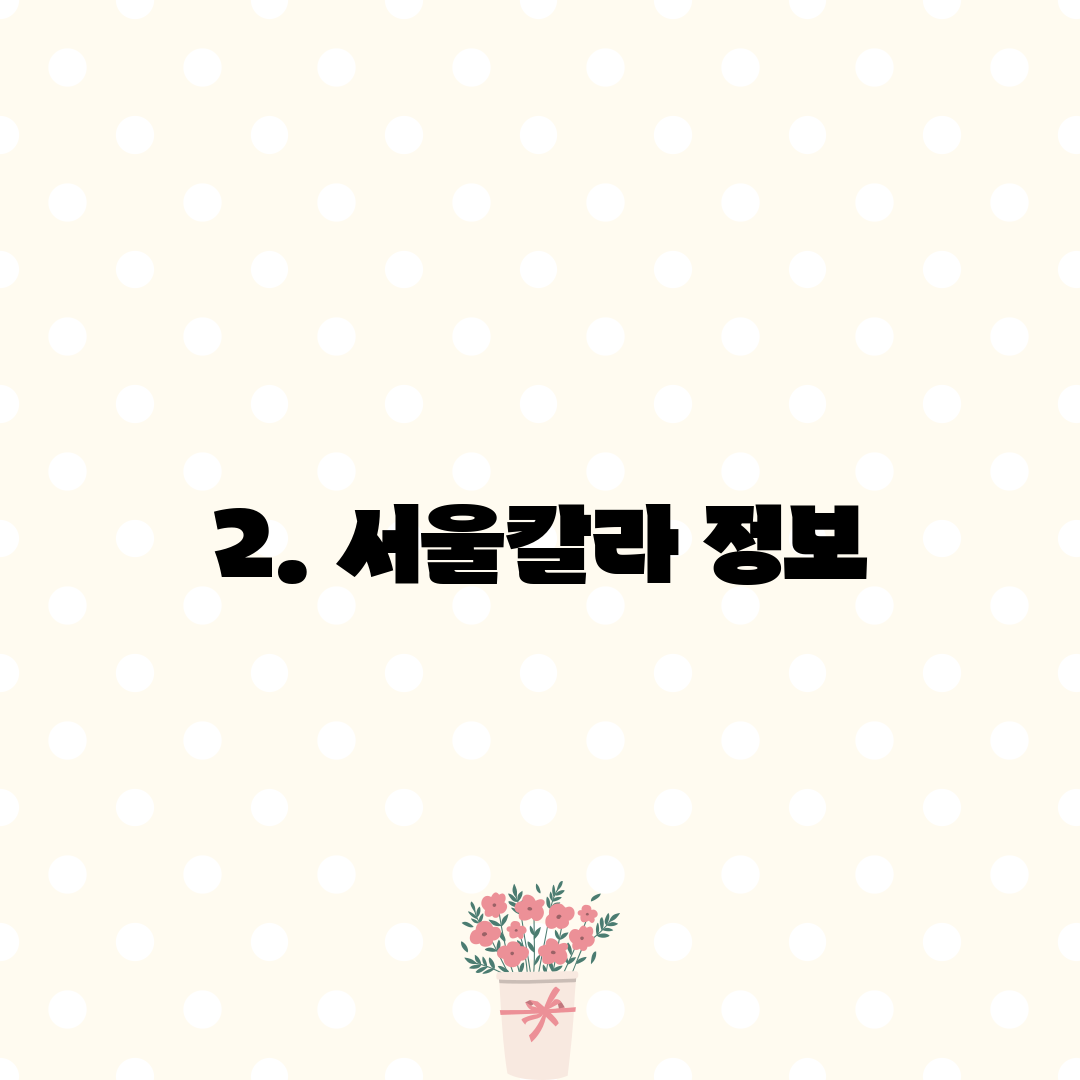 2. 서울칼라 정보