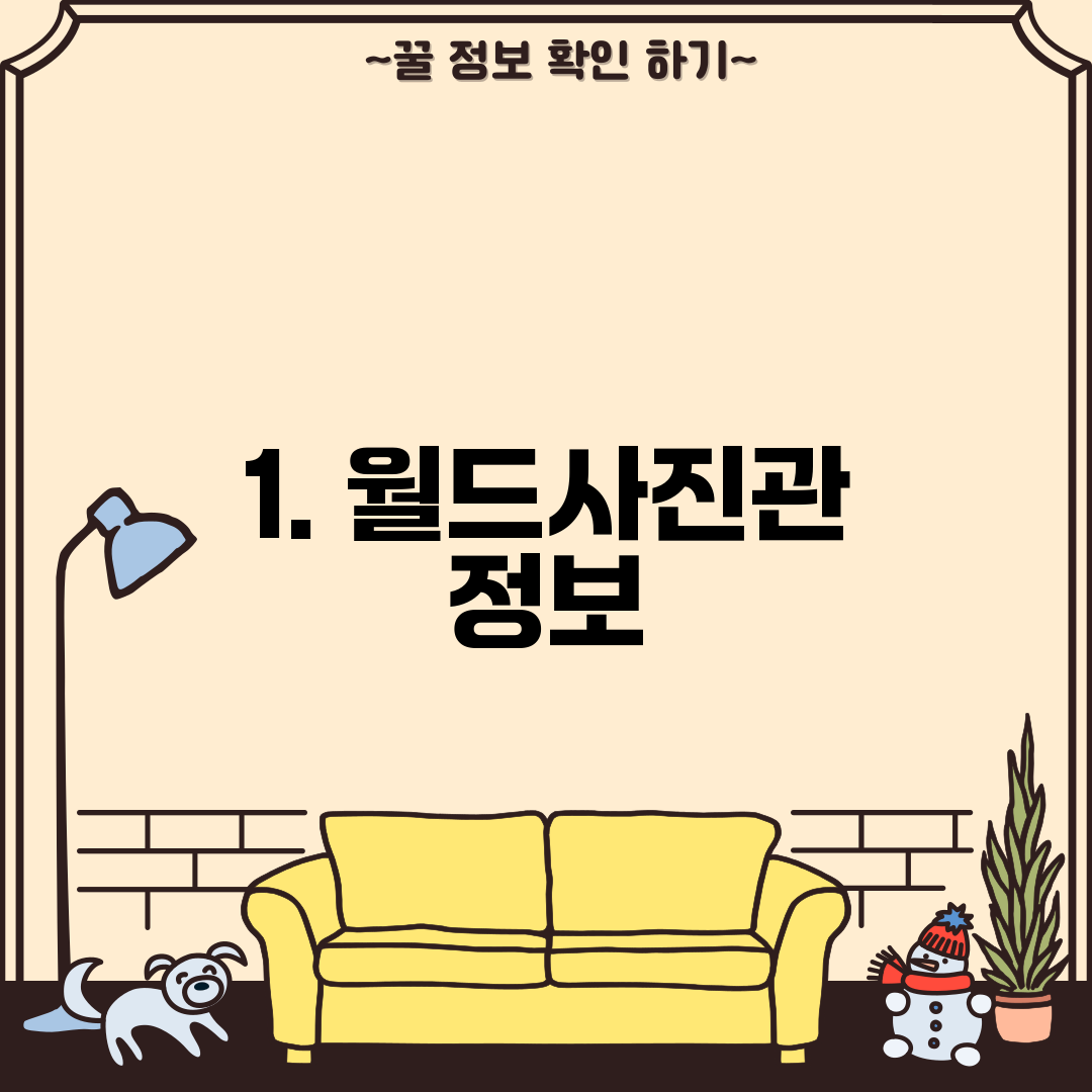 1. 월드사진관 정보