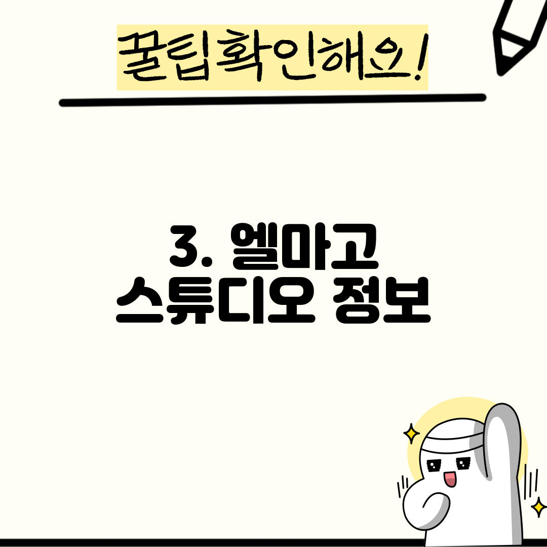 3. 엘마고 스튜디오 정보