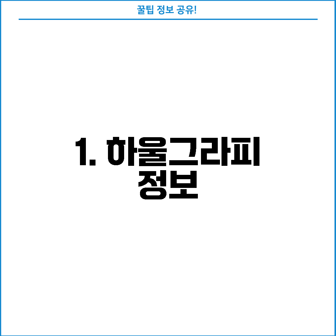 1. 하울그라피 정보