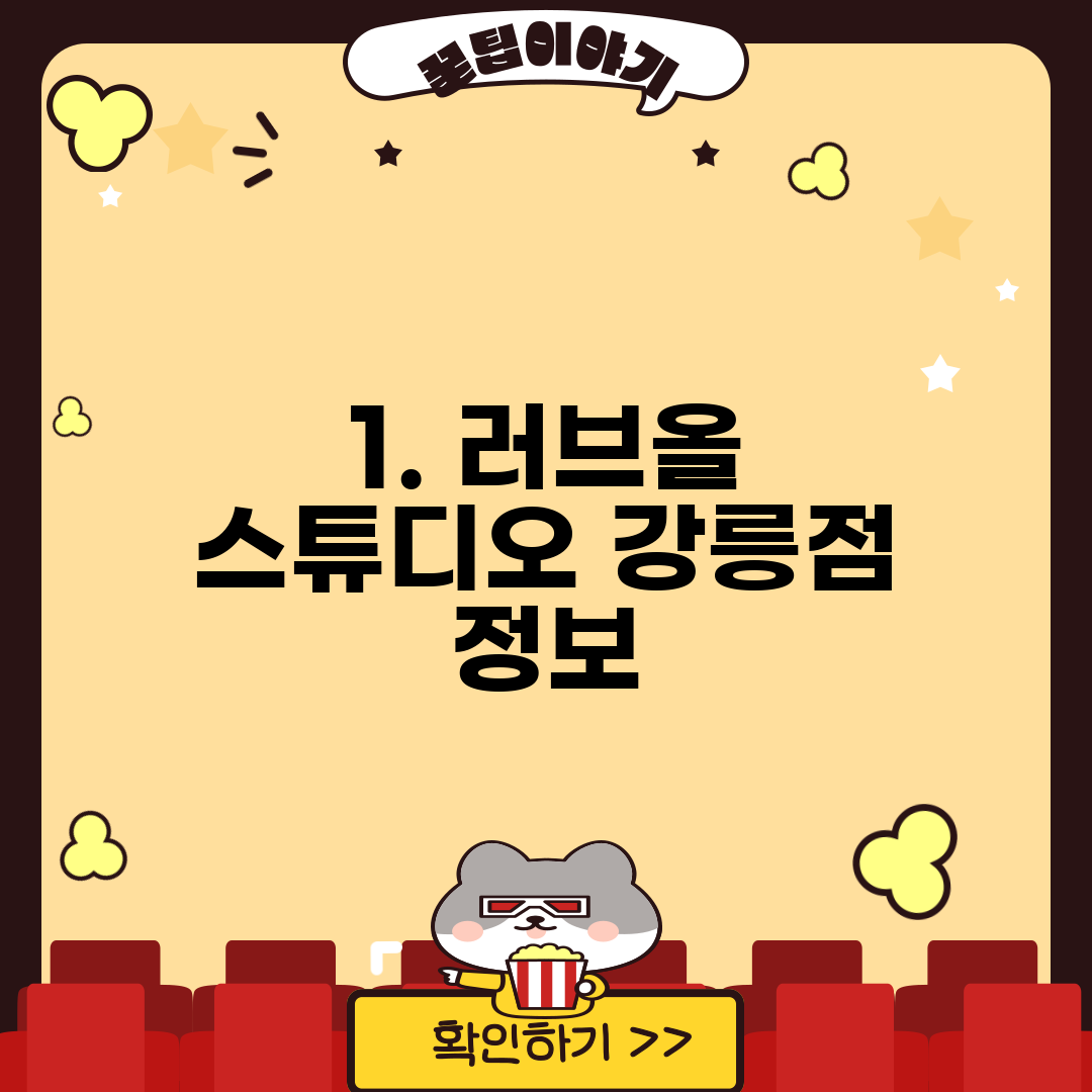 1. 러브올 스튜디오 강릉점 정보