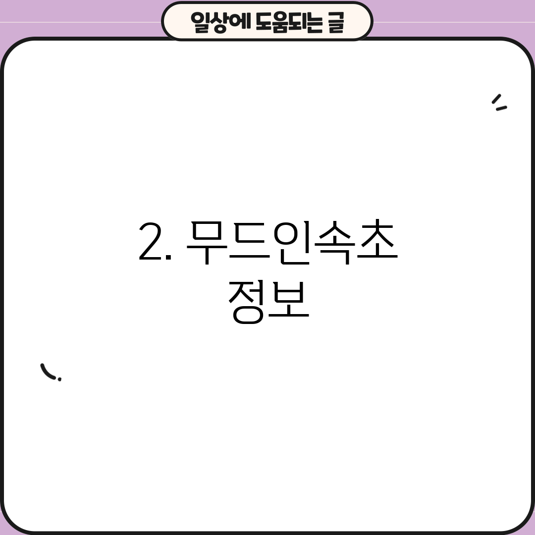 2. 무드인속초 정보