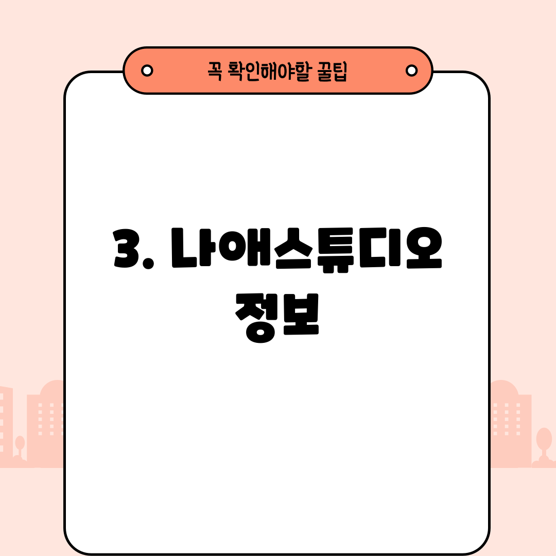 3. 나애스튜디오 정보