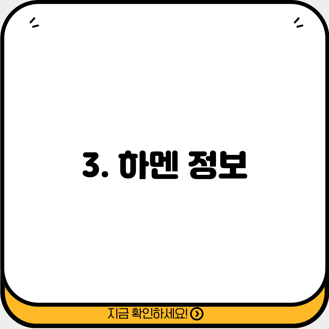 3. 하멘 정보