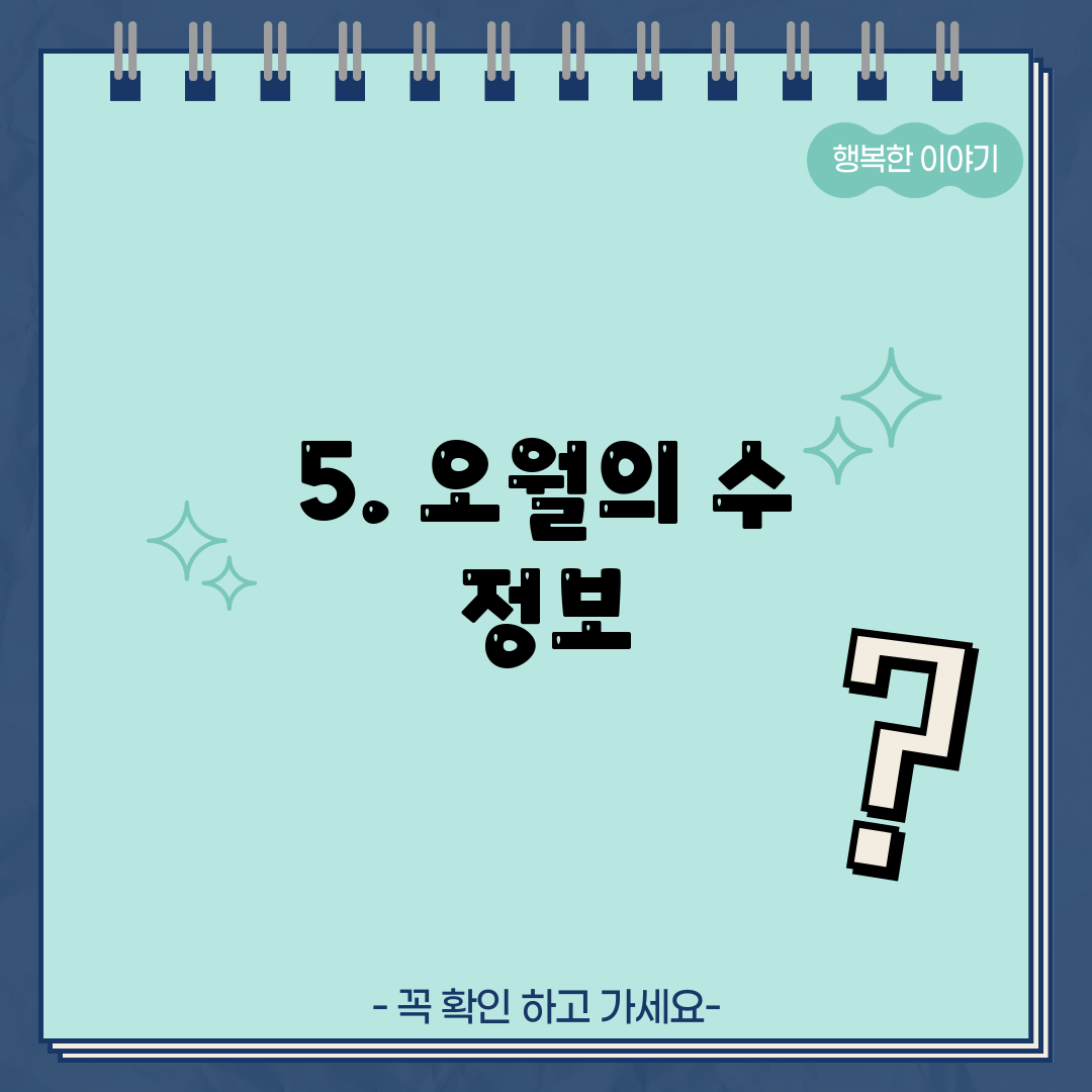 5. 오월의 수 정보