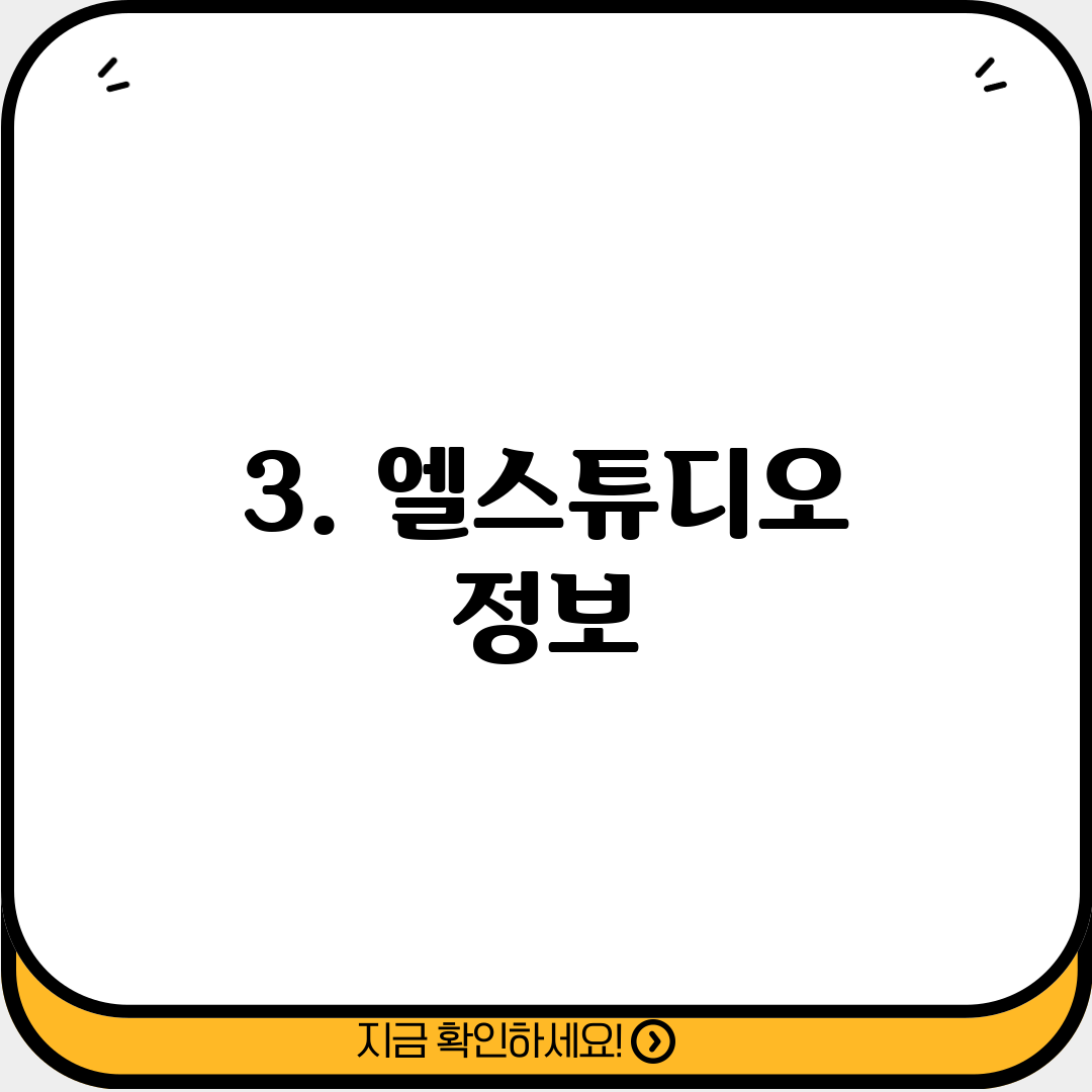 3. 엘스튜디오 정보