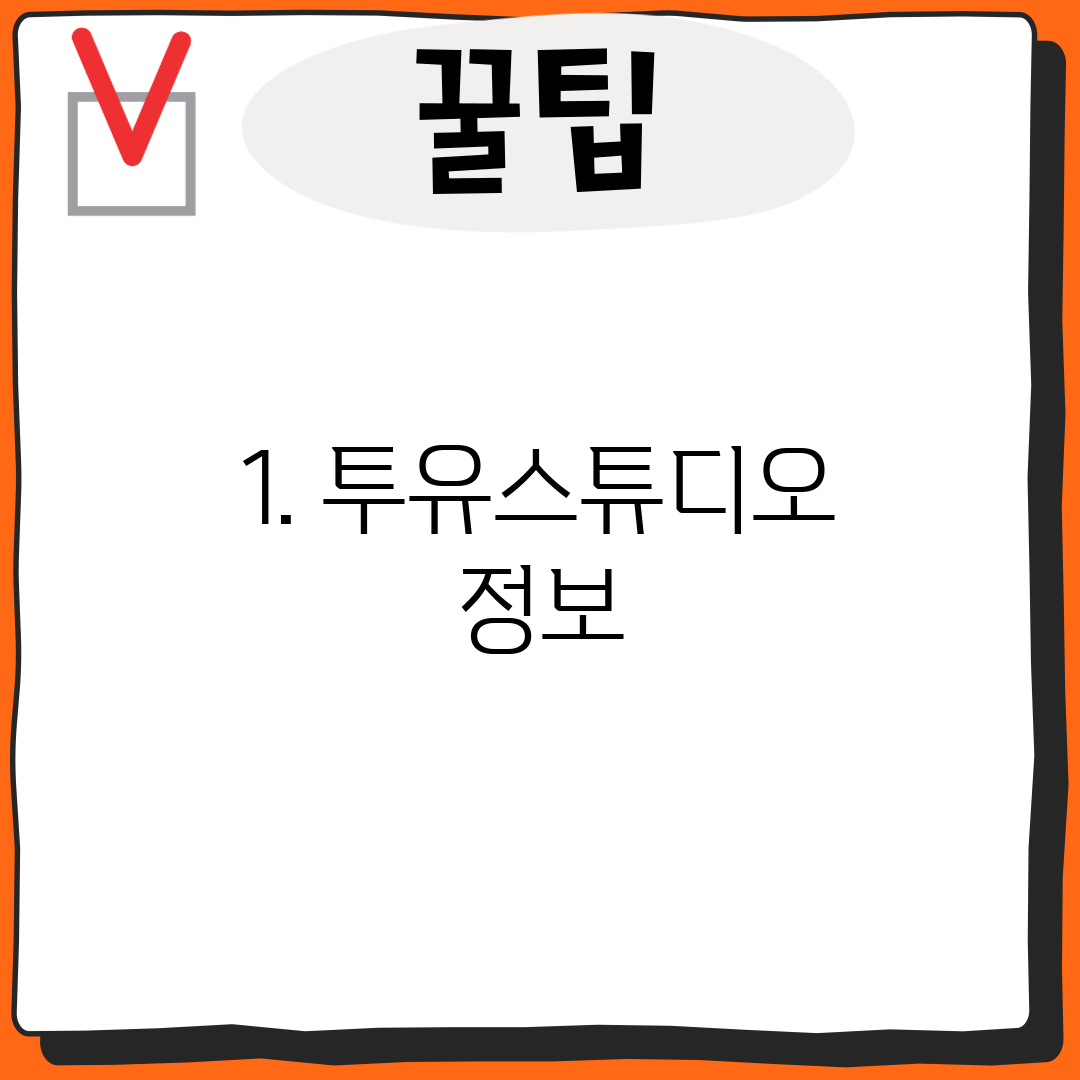 1. 투유스튜디오 정보