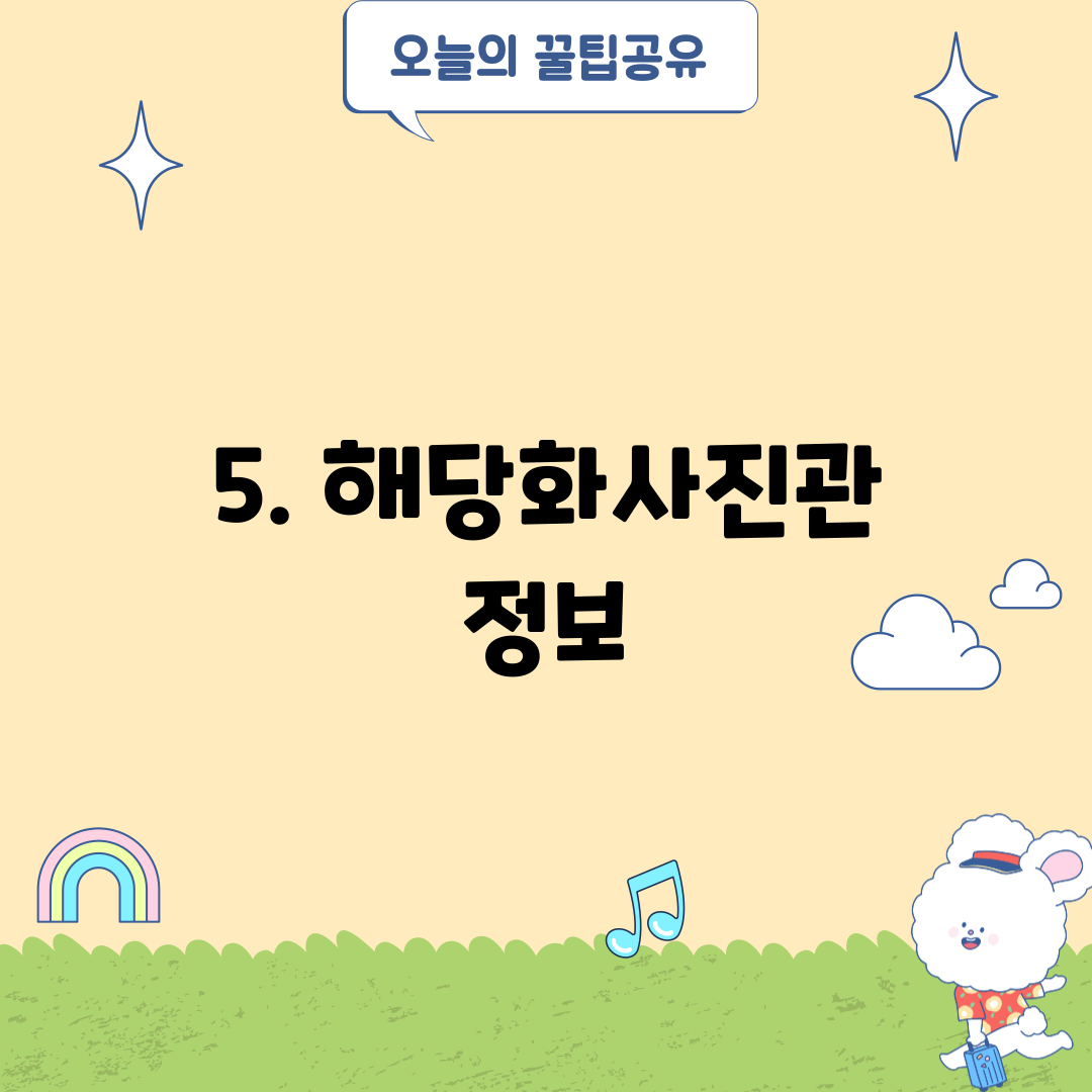 5. 해당화사진관 정보