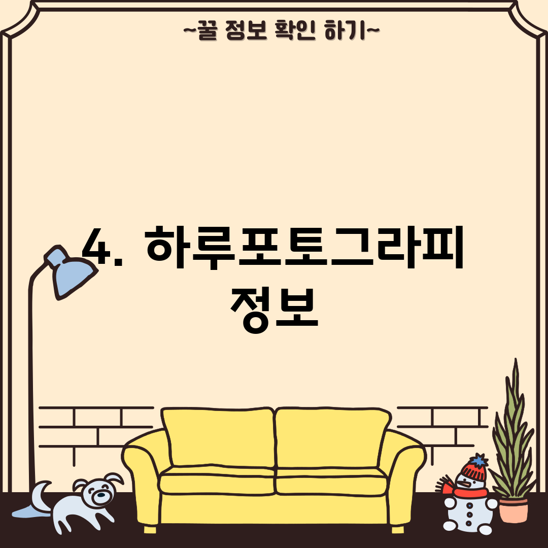 4. 하루포토그라피 정보