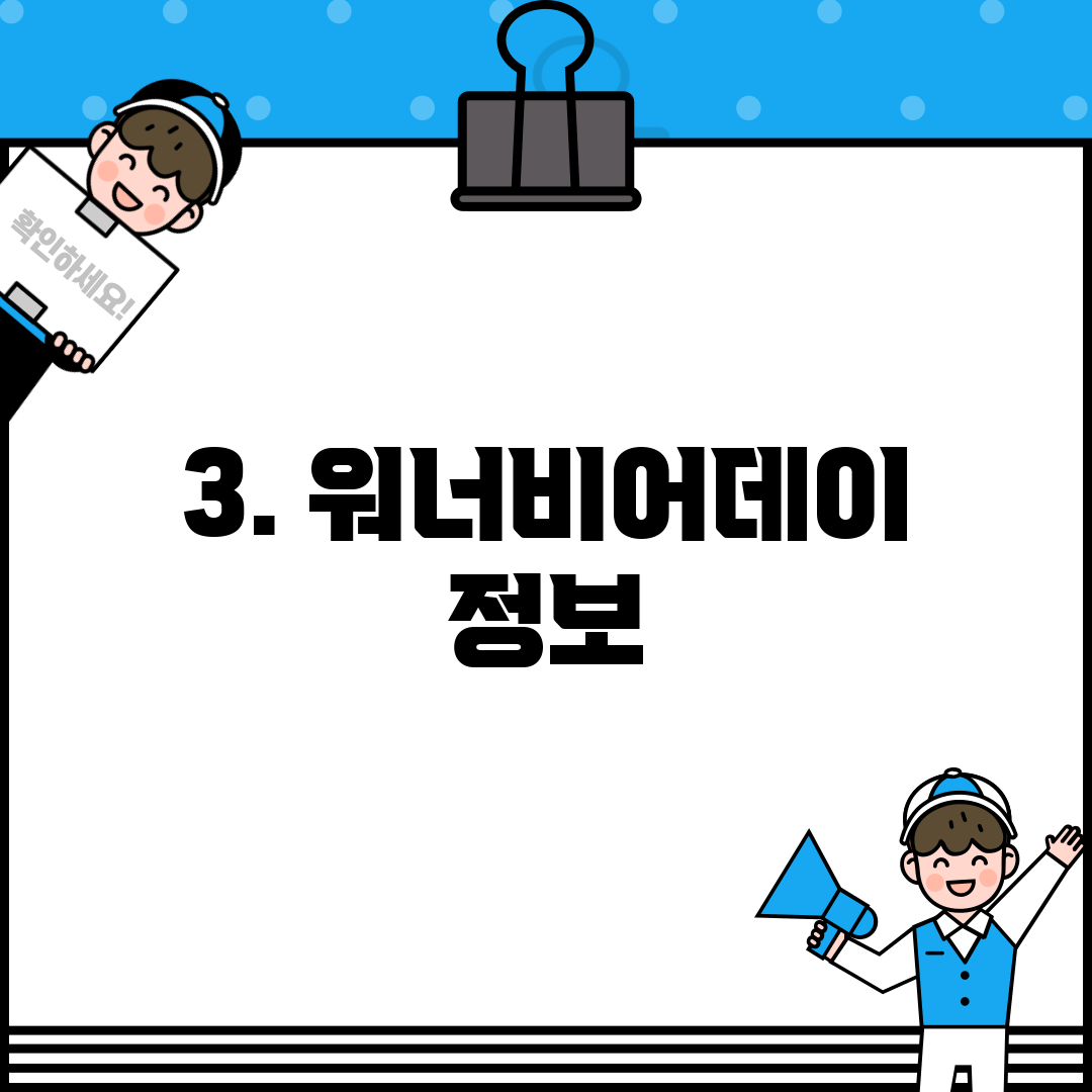 3. 워너비어데이 정보