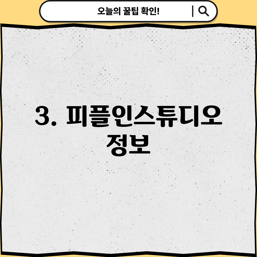 3. 피플인스튜디오 정보