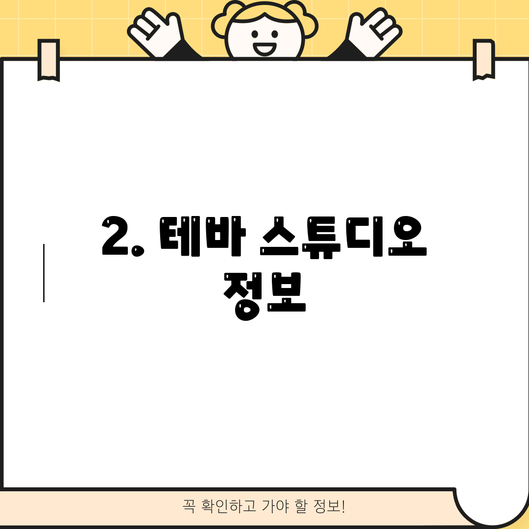 2. 테바 스튜디오 정보