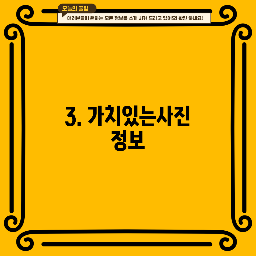 3. 가치있는사진 정보