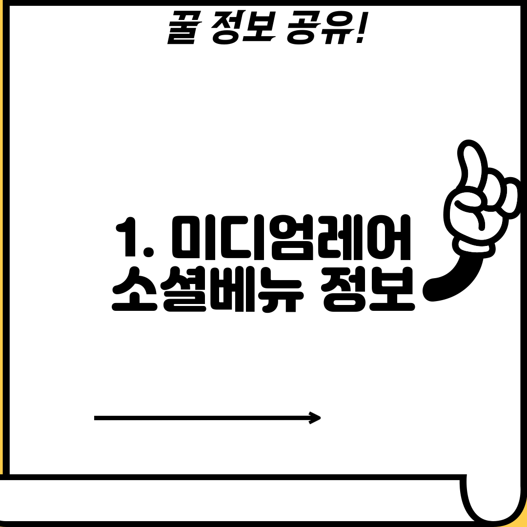 1. 미디엄레어 소셜베뉴 정보