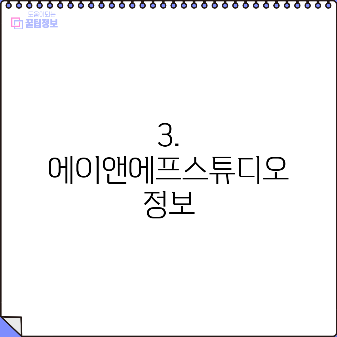 3. 에이앤에프스튜디오 정보