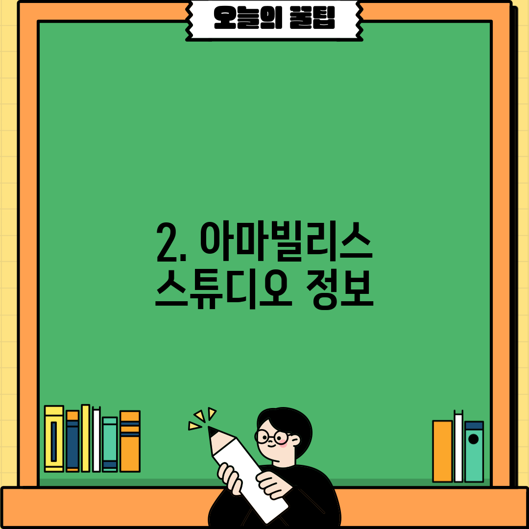 2. 아마빌리스 스튜디오 정보
