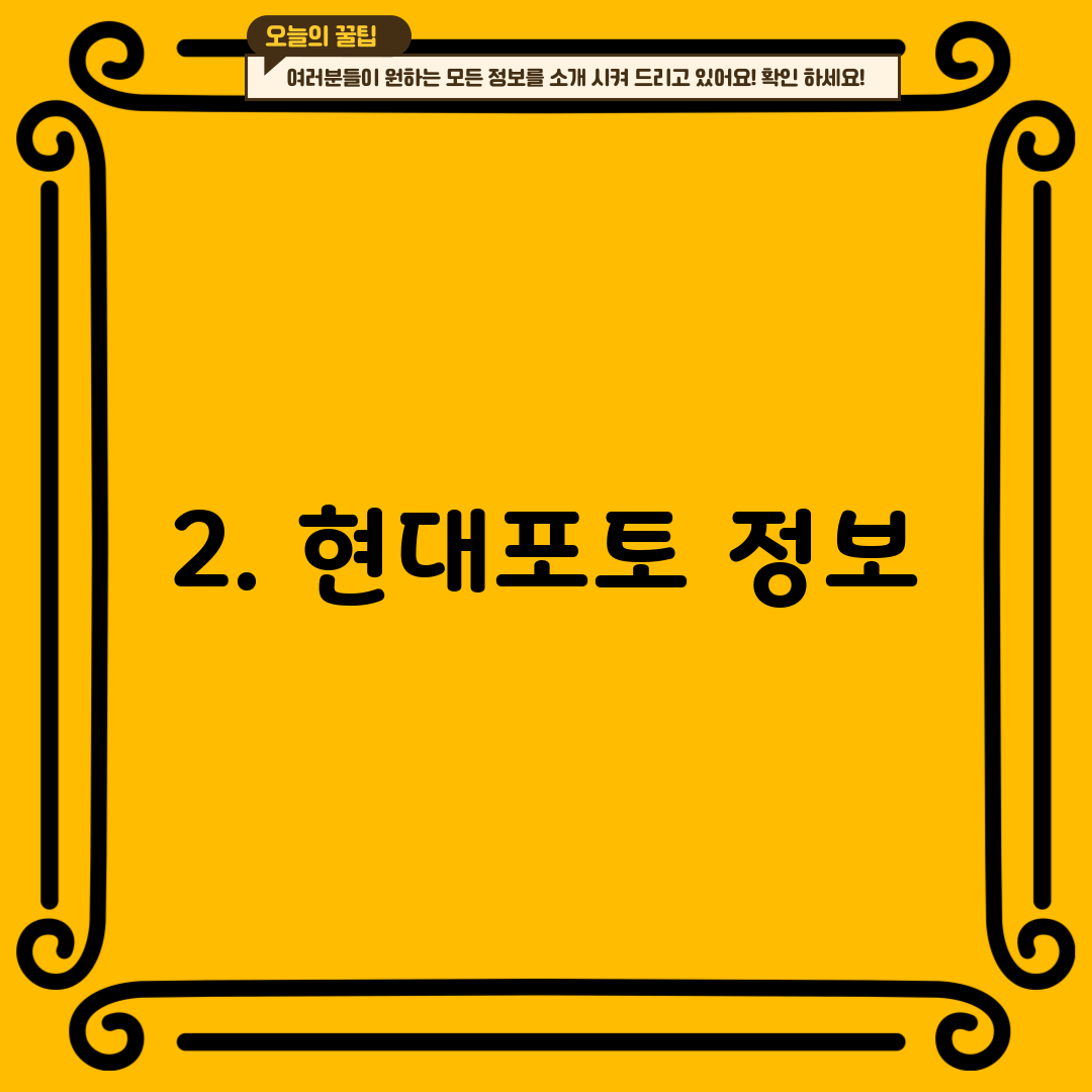 2. 현대포토 정보