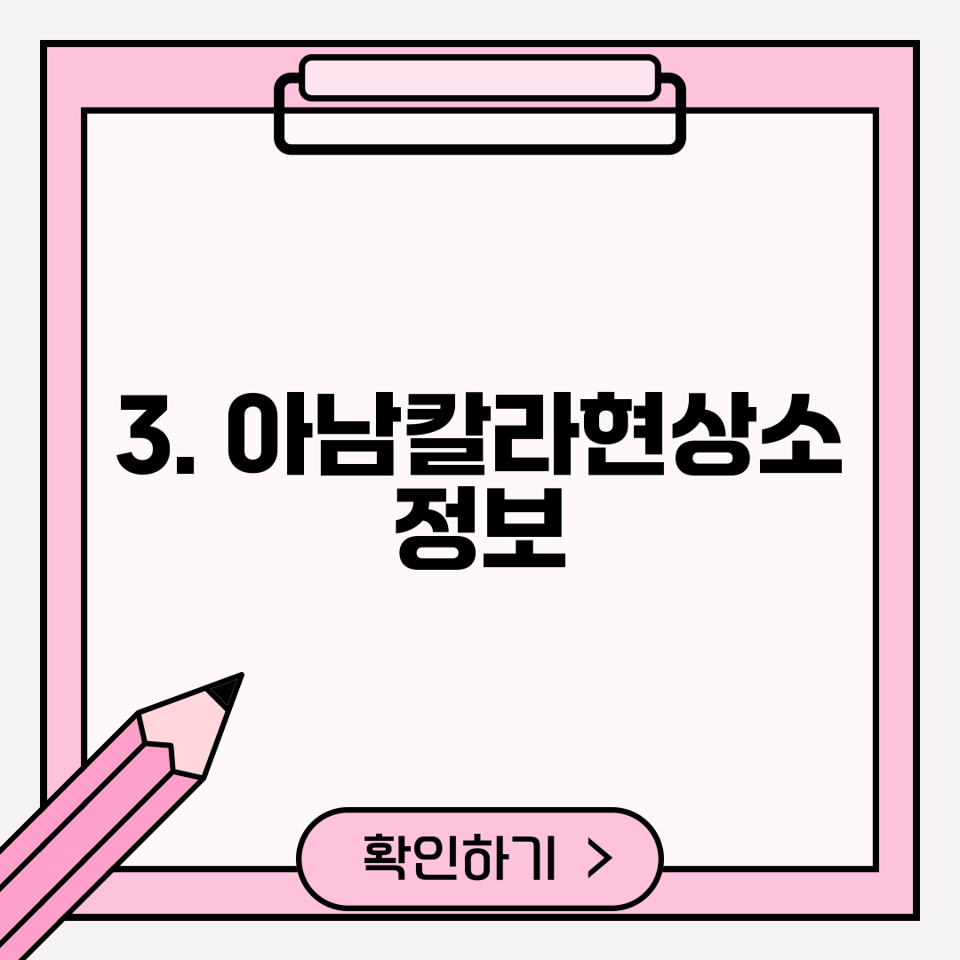 3. 아남칼라현상소 정보