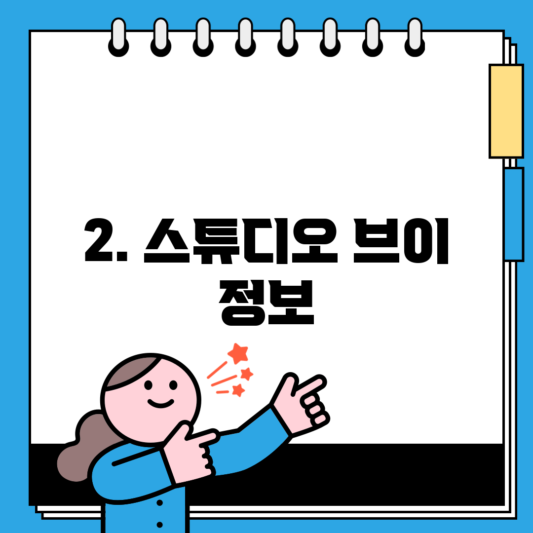 2. 스튜디오 브이 정보
