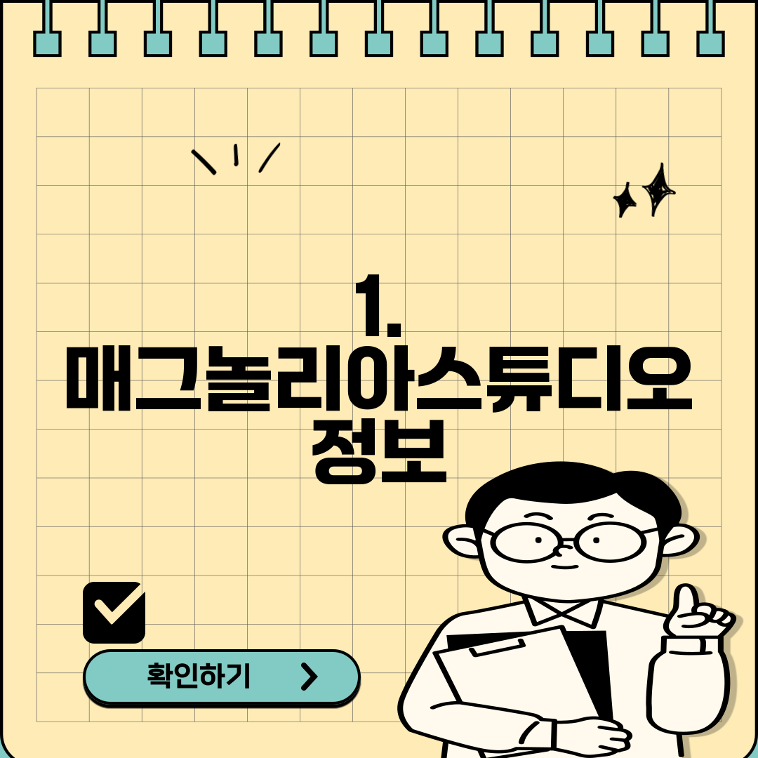 1. 매그놀리아스튜디오 정보