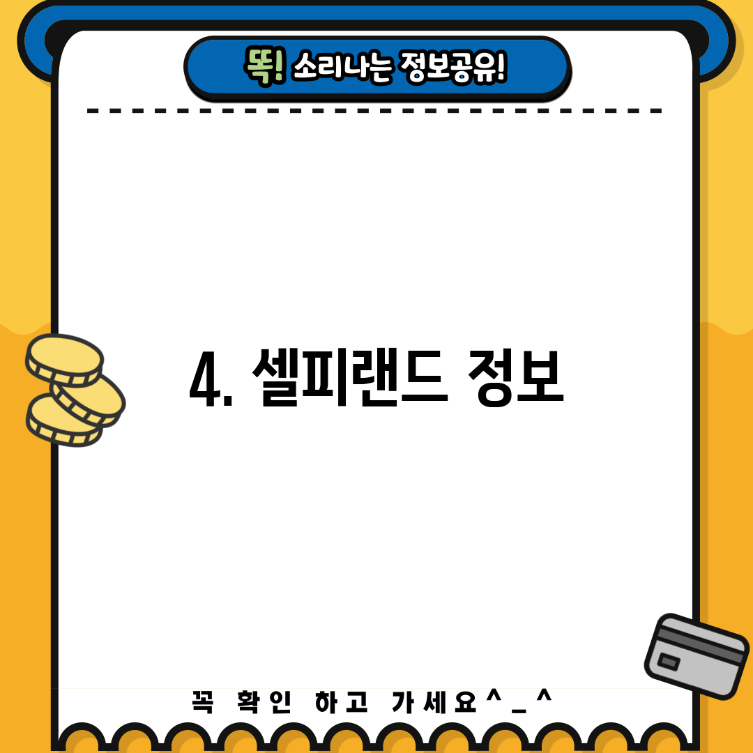 4. 셀피랜드 정보