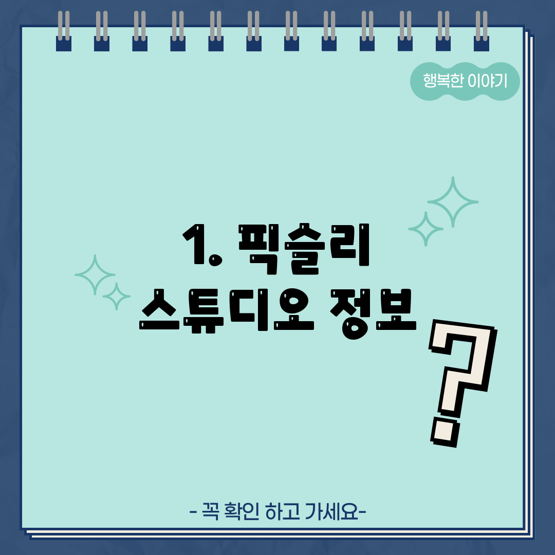 1. 픽슬리 스튜디오 정보