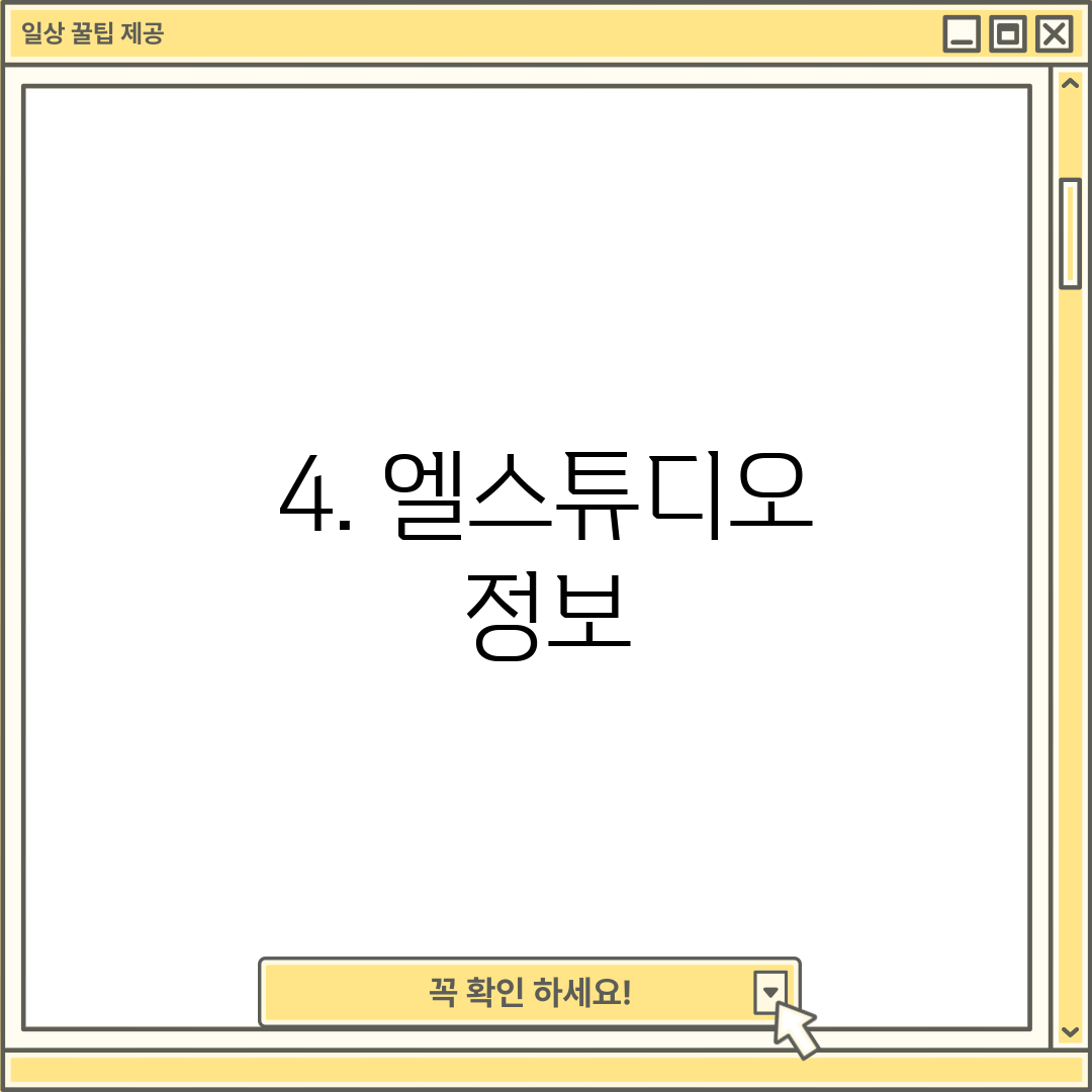 4. 엘스튜디오 정보