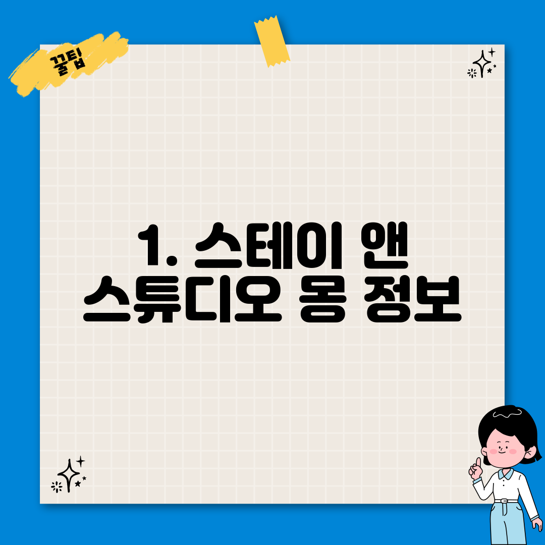 1. 스테이 앤 스튜디오 몽 정보