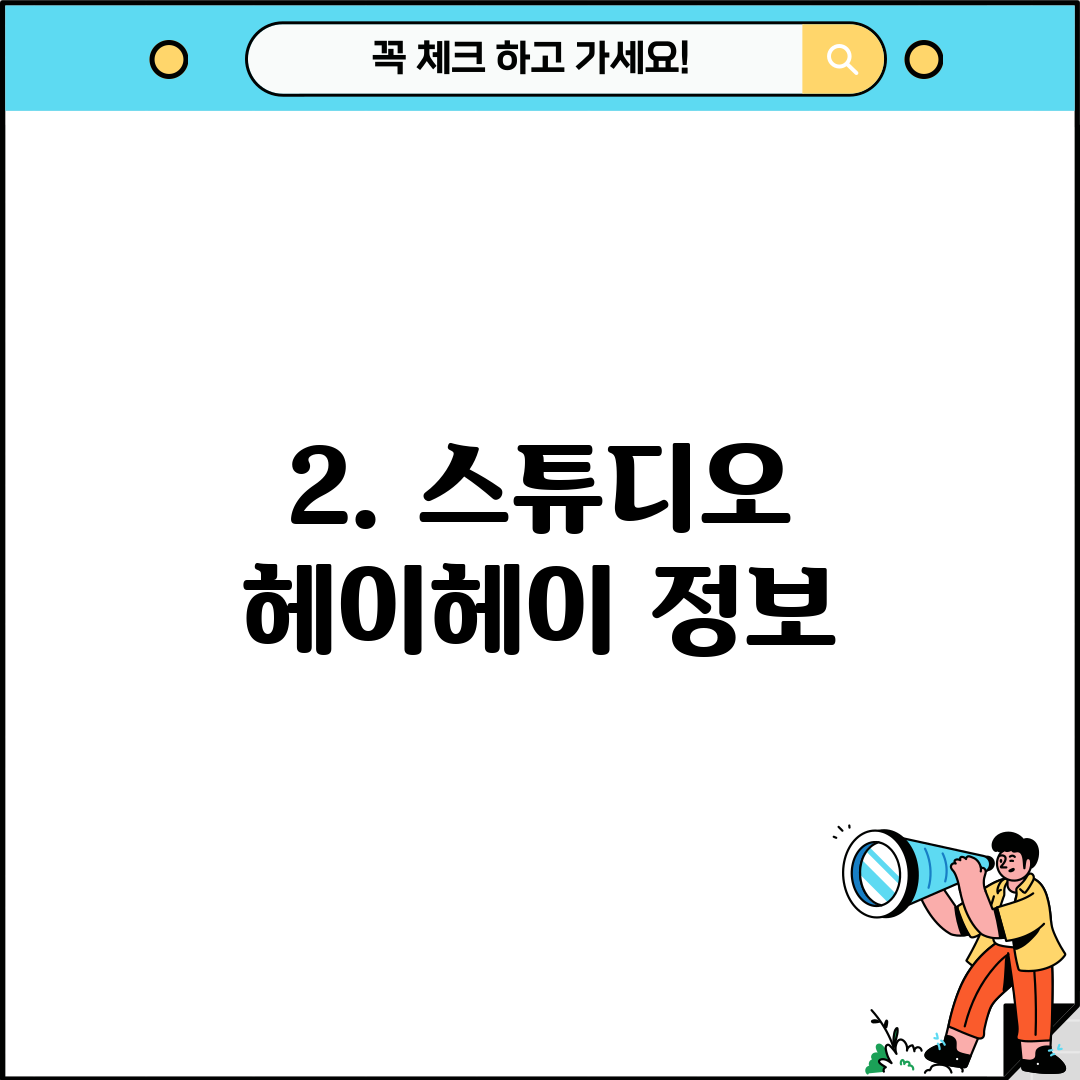 2. 스튜디오 헤이헤이 정보