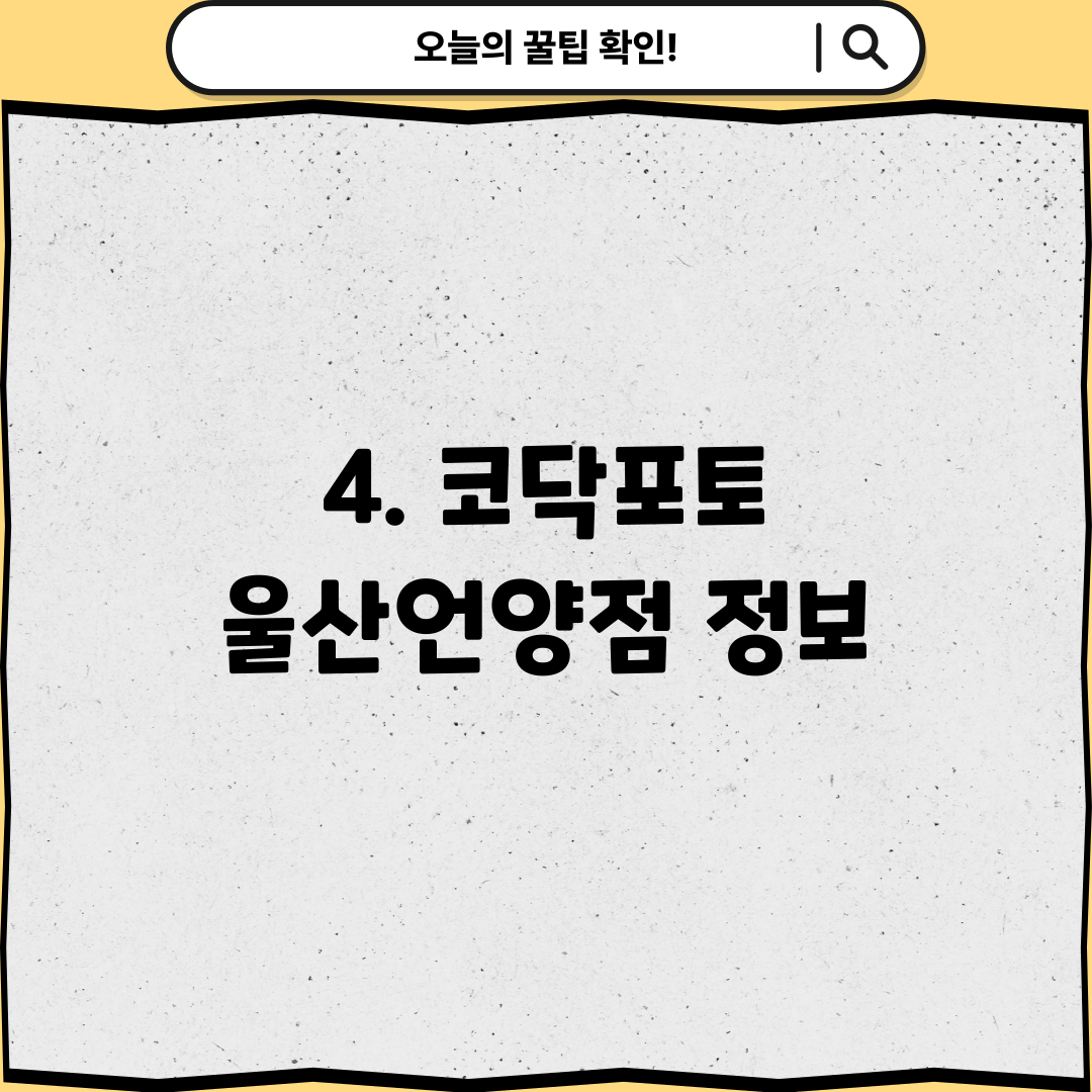 4. 코닥포토 울산언양점 정보