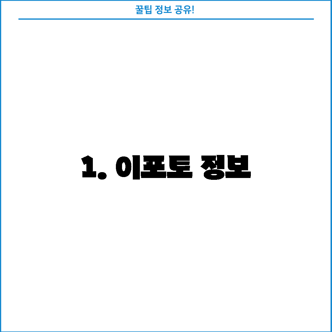 1. 이포토 정보