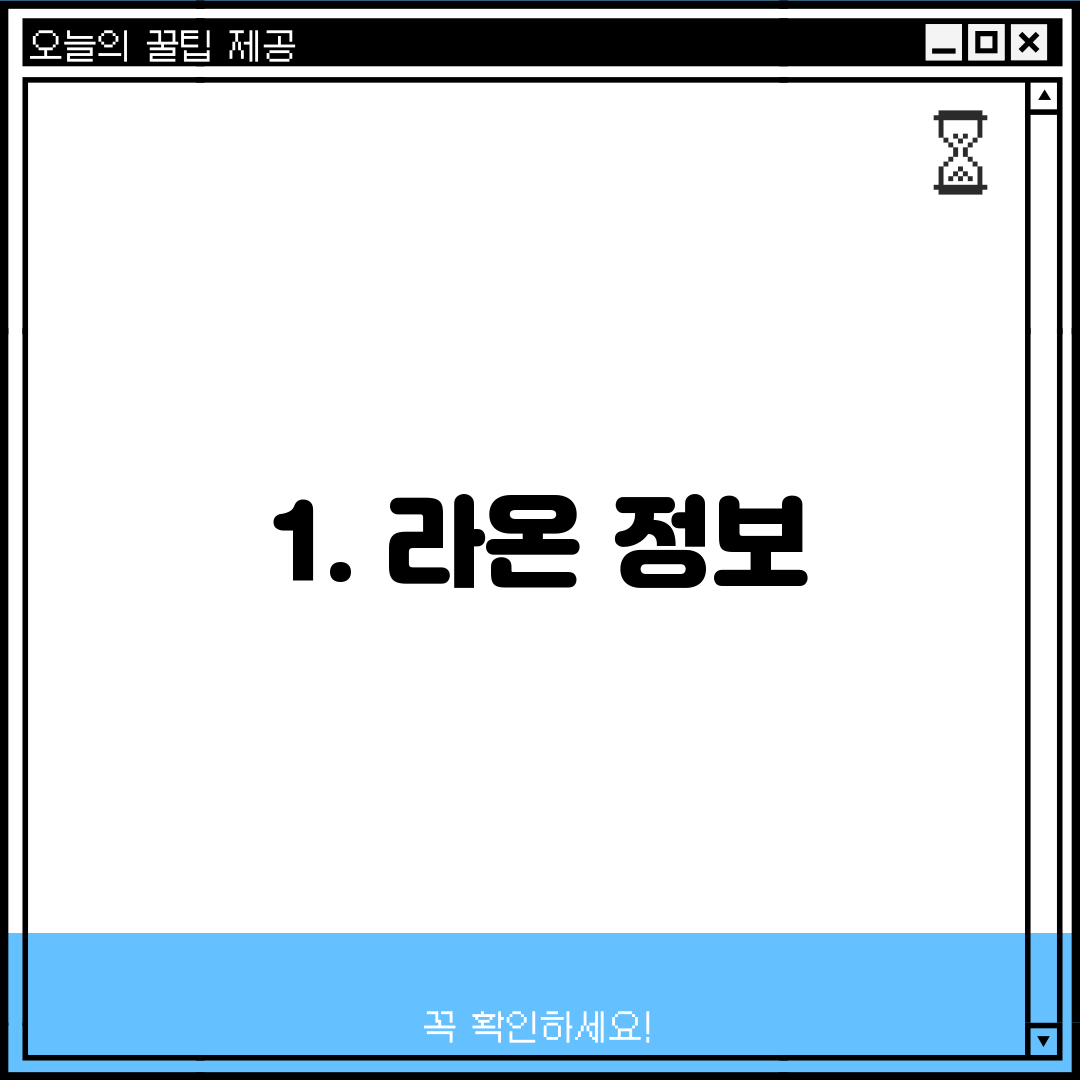 1. 라온 정보