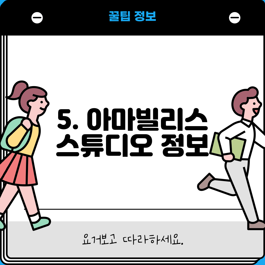 5. 아마빌리스 스튜디오 정보