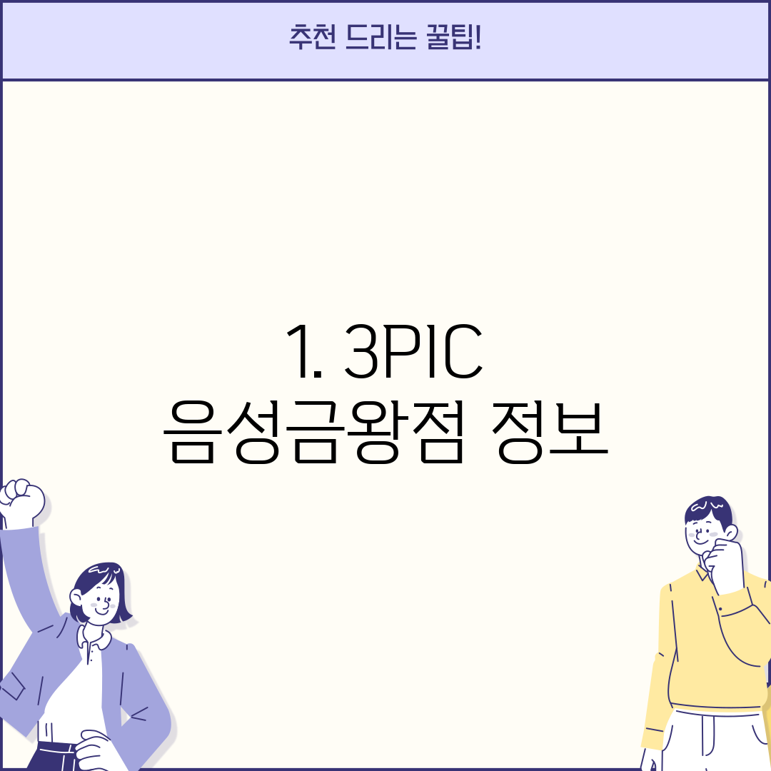 1. 3PIC 음성금왕점 정보