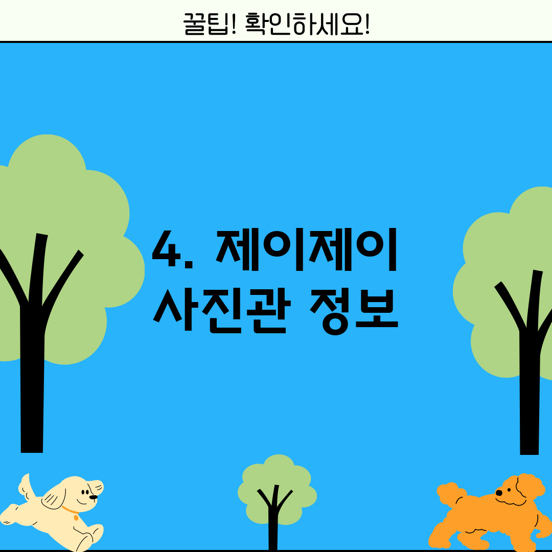 4. 제이제이 사진관 정보