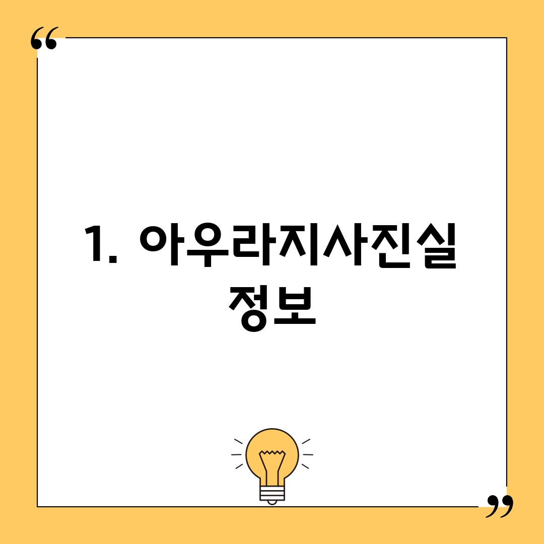 1. 아우라지사진실 정보