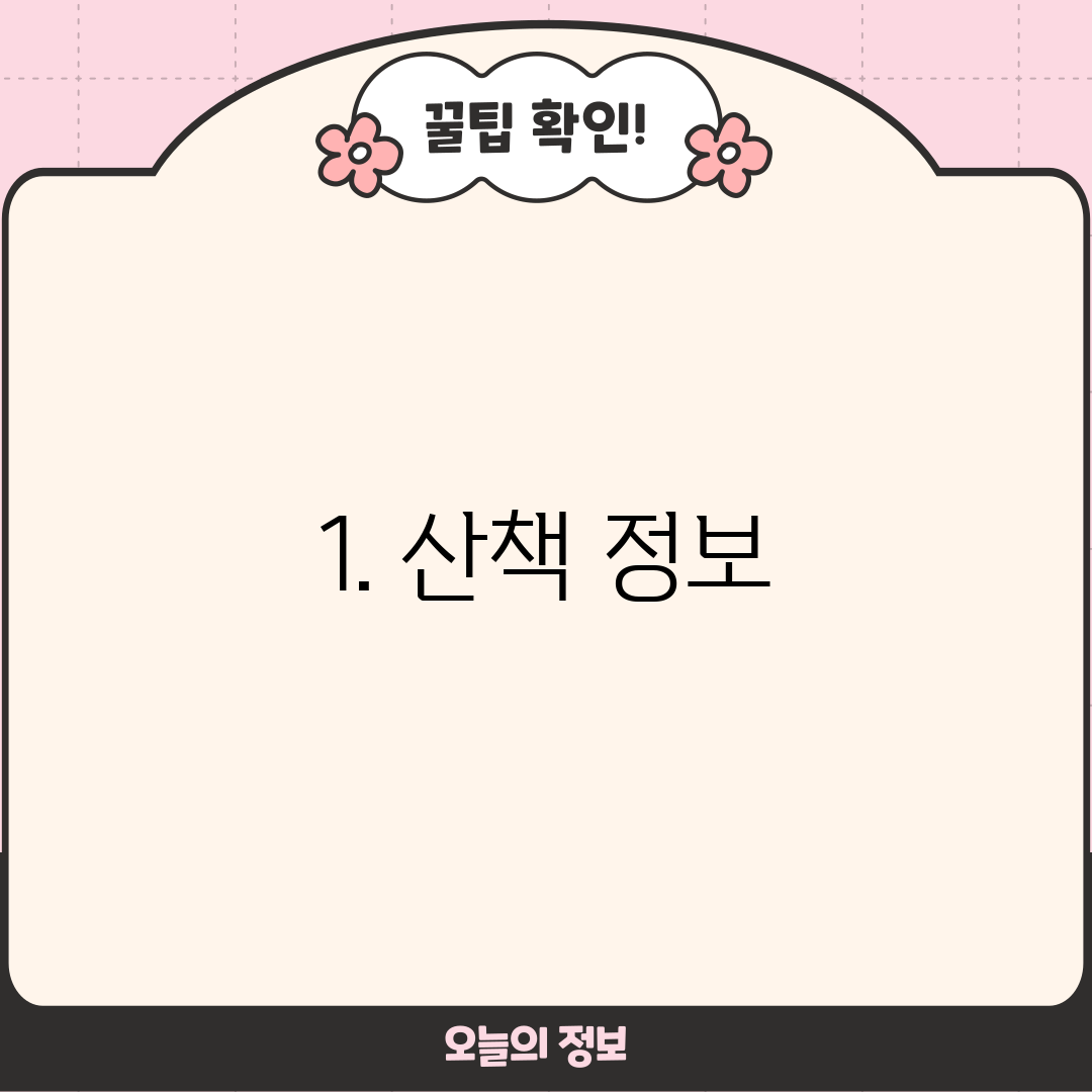 1. 산책 정보