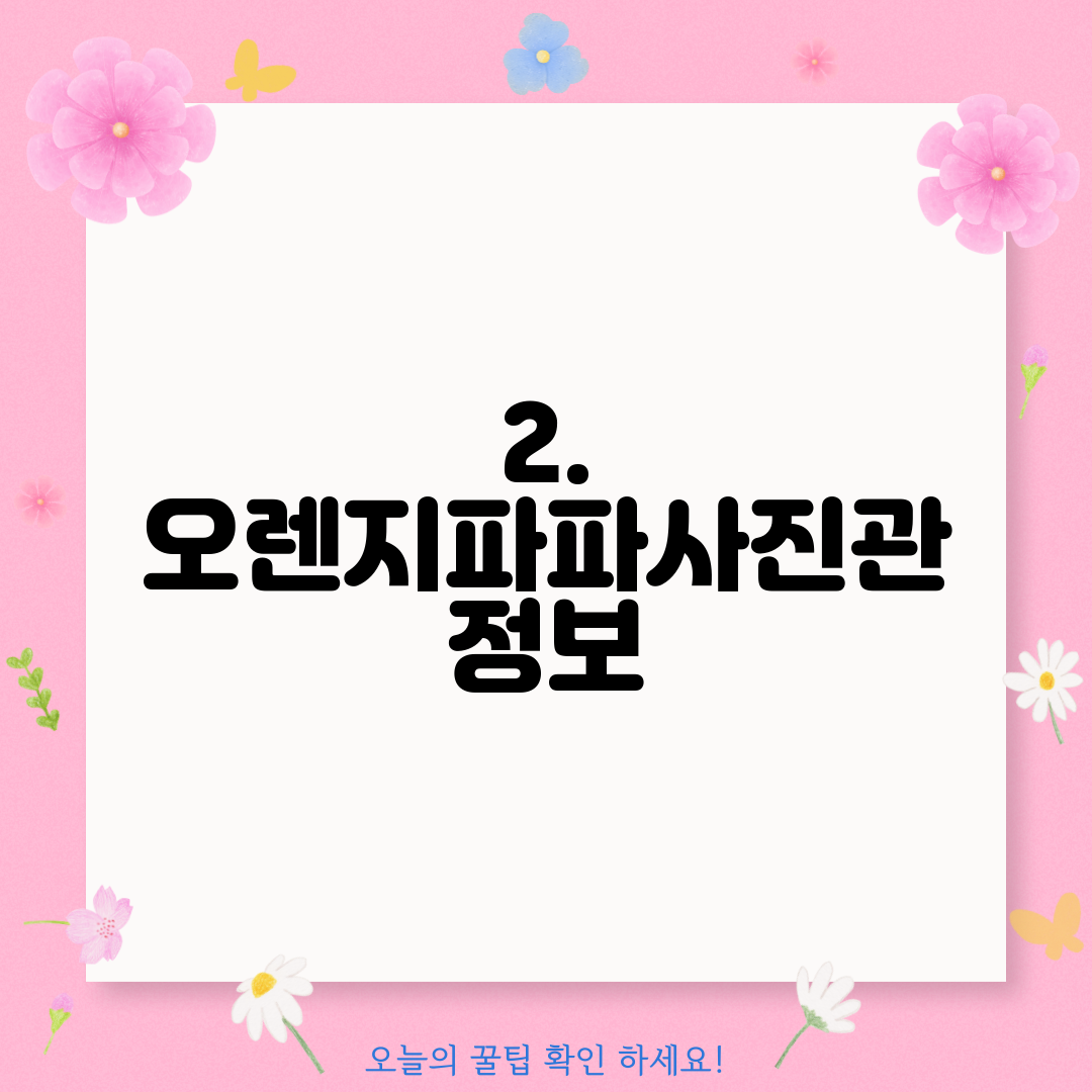 2. 오렌지파파사진관 정보