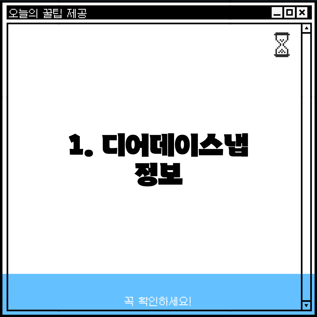 1. 디어데이스냅 정보