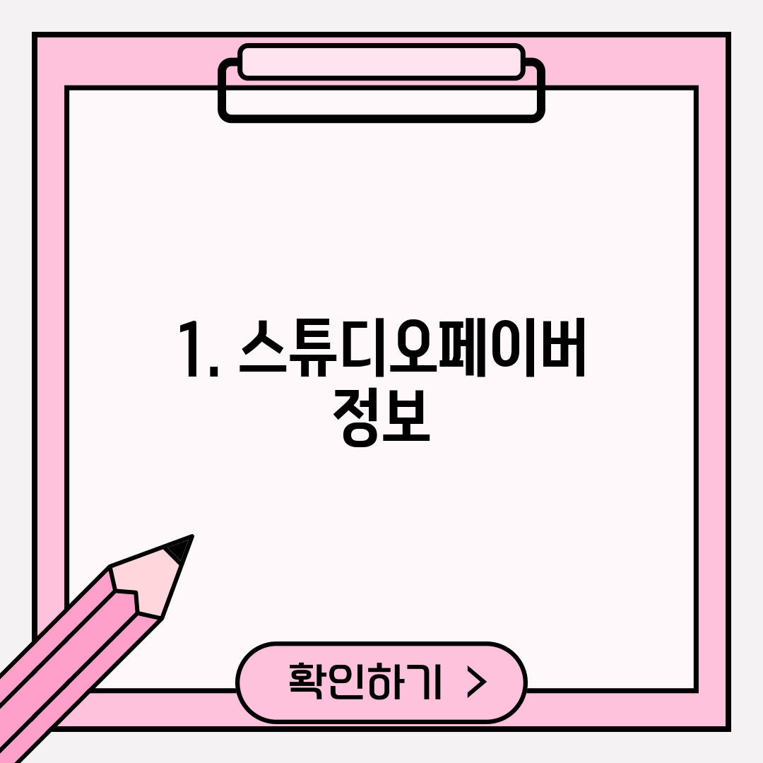 1. 스튜디오페이버 정보
