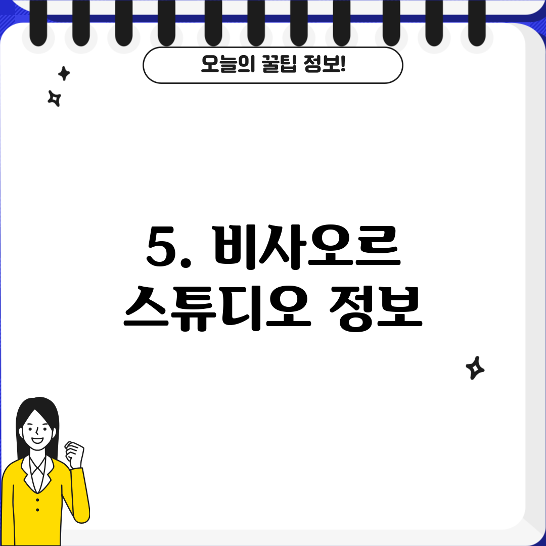 5. 비사오르 스튜디오 정보