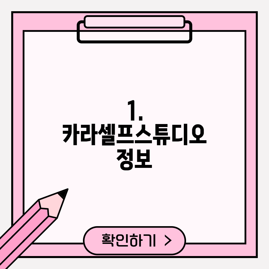 1. 카라셀프스튜디오 정보