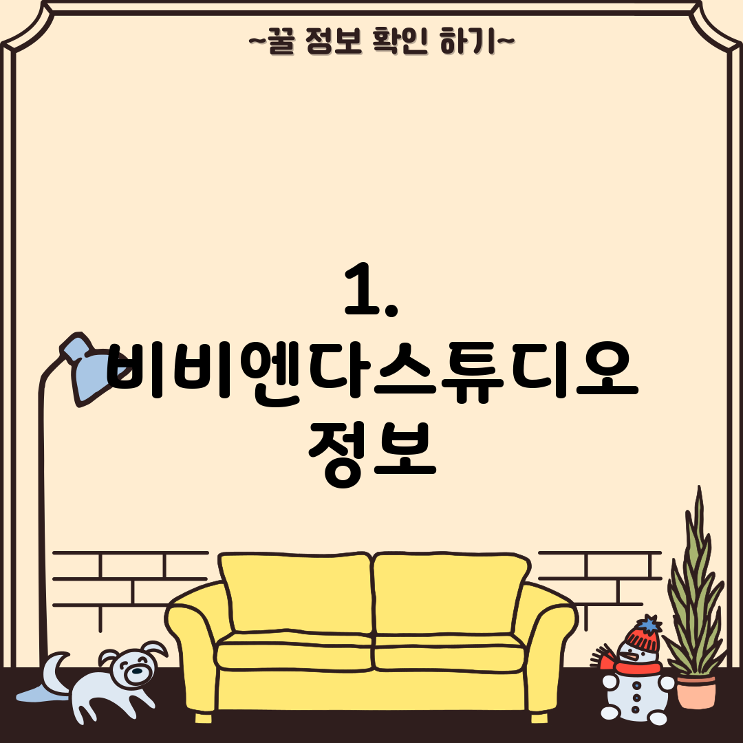 1. 비비엔다스튜디오 정보