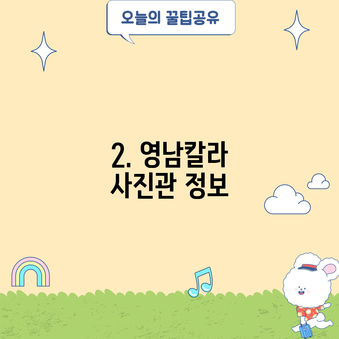 2. 영남칼라 사진관 정보