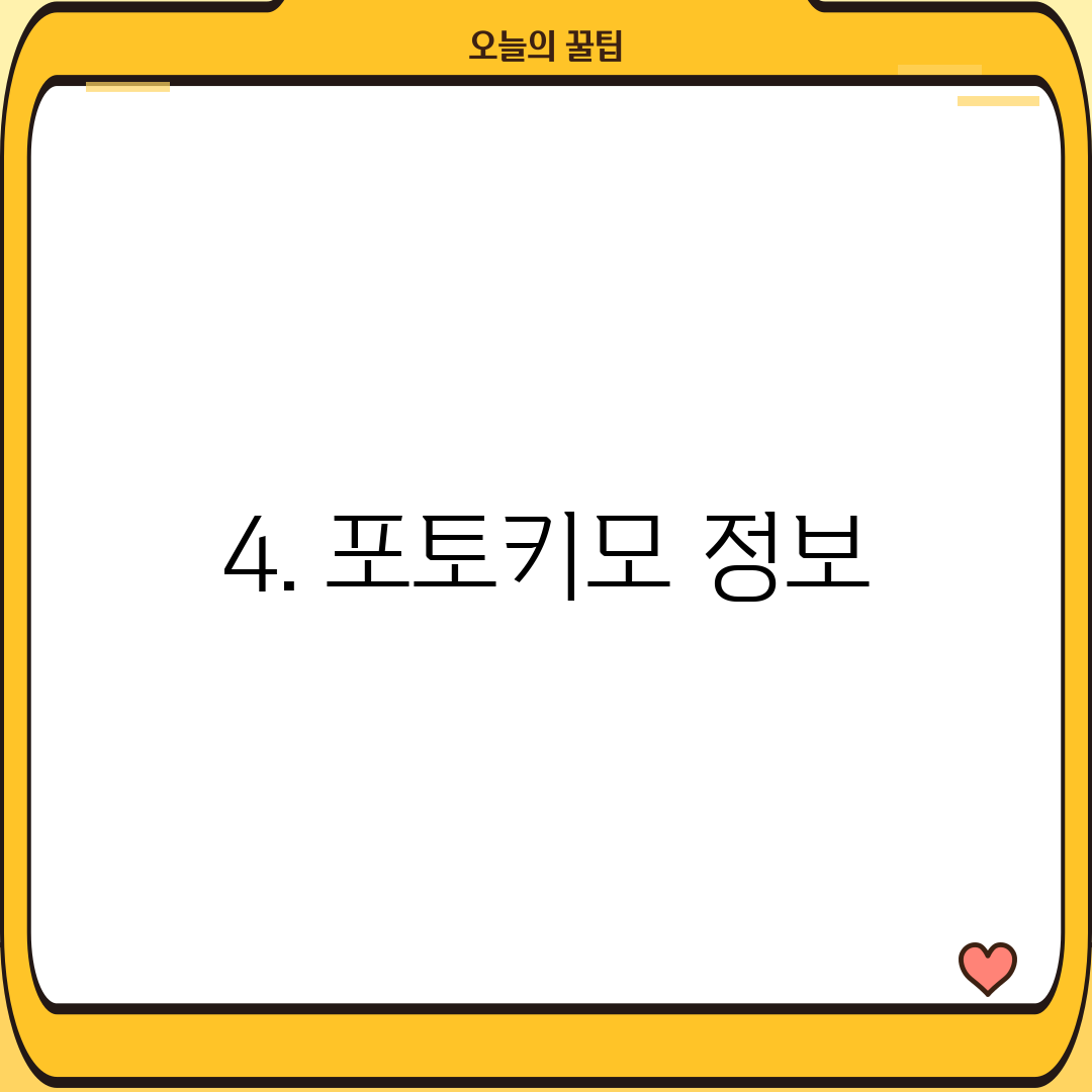 4. 포토키모 정보