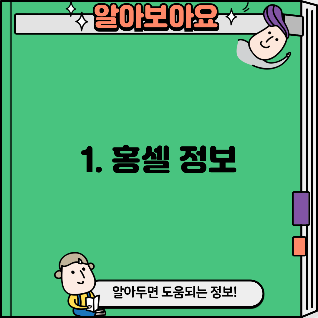1. 홍셀 정보