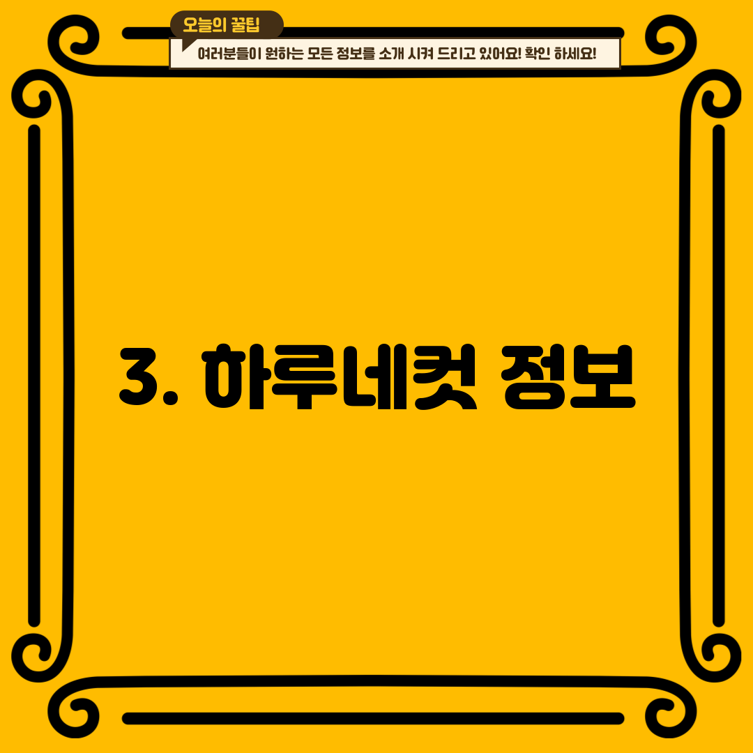 3. 하루네컷 정보