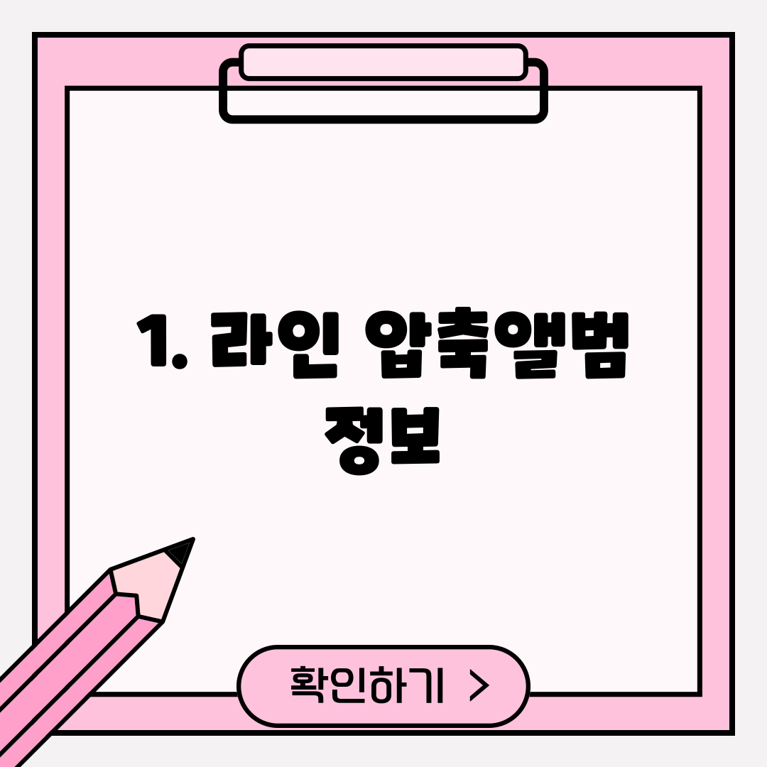 1. 라인 압축앨범 정보
